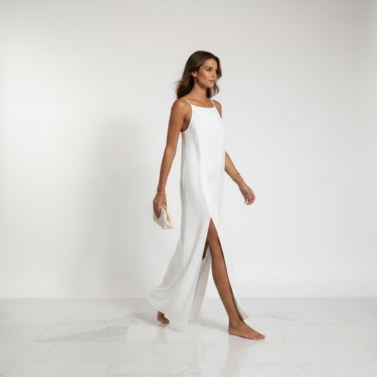 Vestido blanco detalle